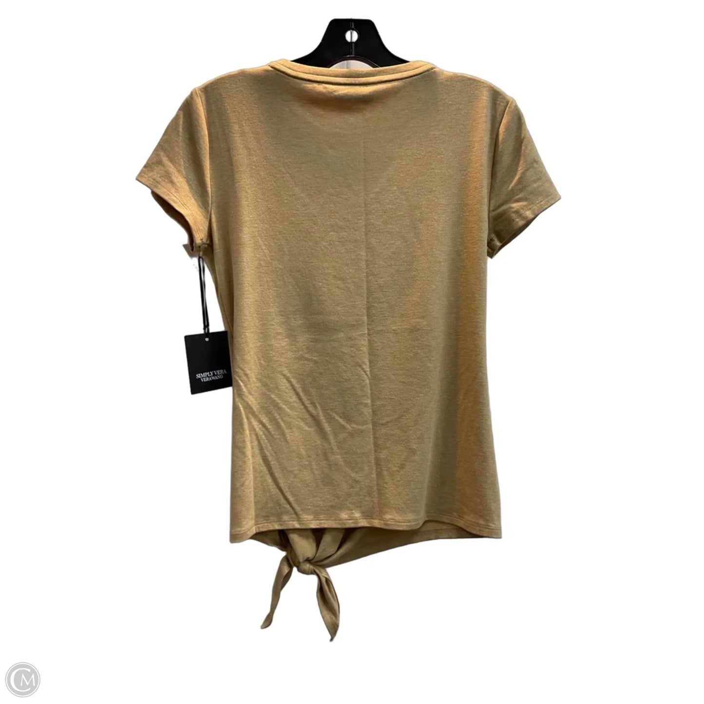 Top Short Sleeve By Simply Vera In Gold, Size: Xs