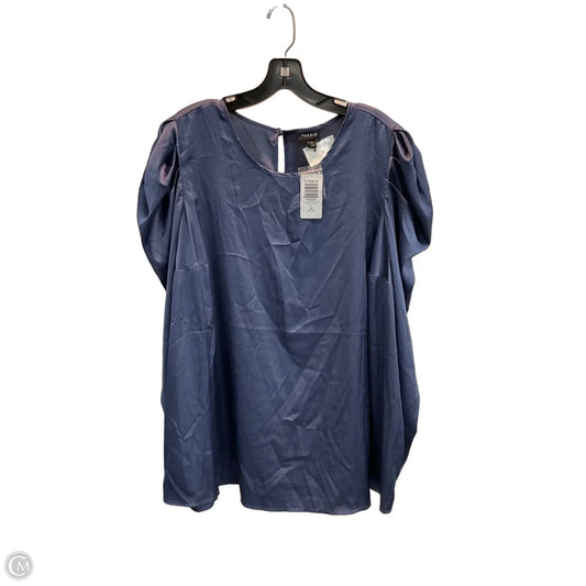 Blouse Long Sleeve By Torrid In Blue, Size: 1x