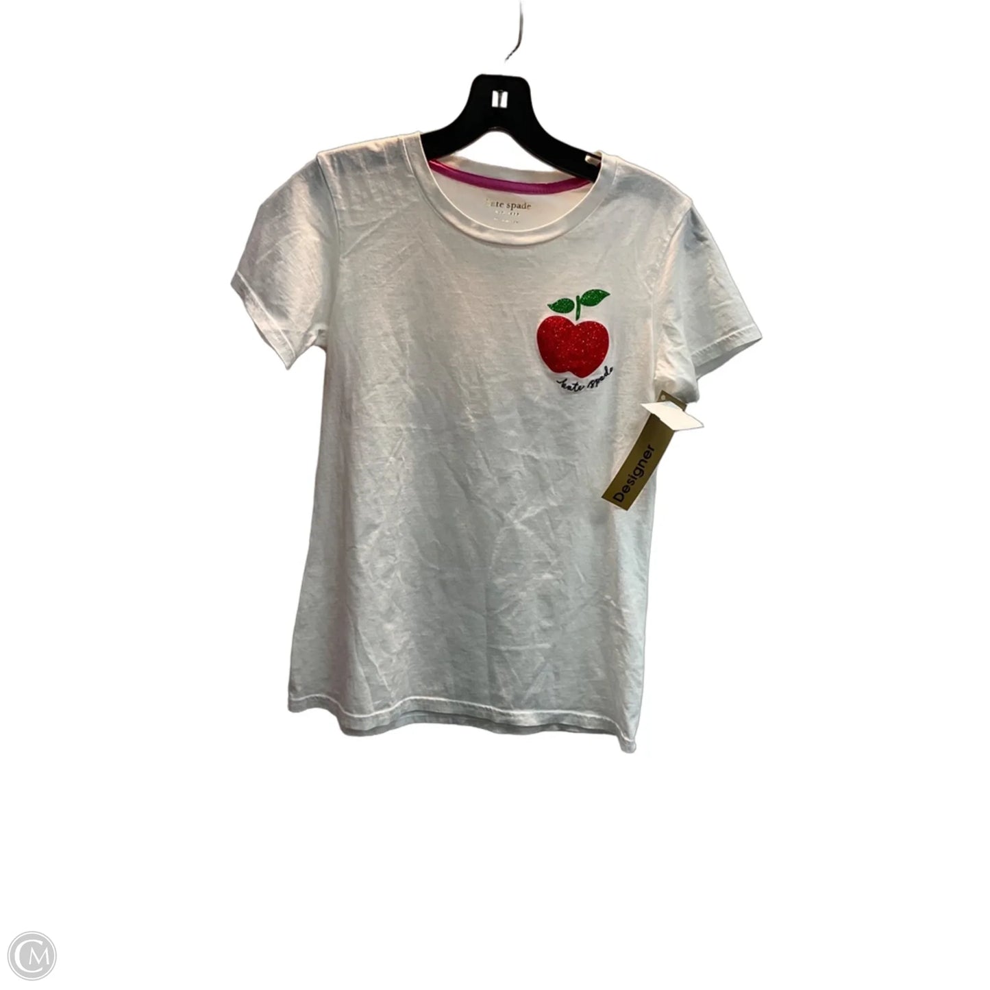 Top Short Sleeve Designer By Kate Spade In White, Size: Xs