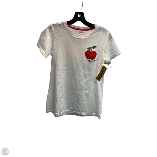 Top Short Sleeve Designer By Kate Spade In White, Size: Xs