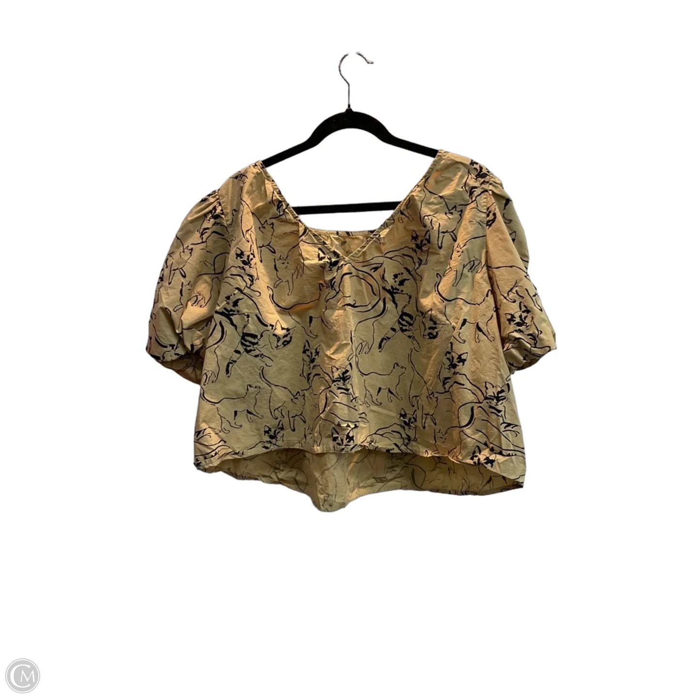 Blouse Short Sleeve By Maeve In Animal Print, Size: L