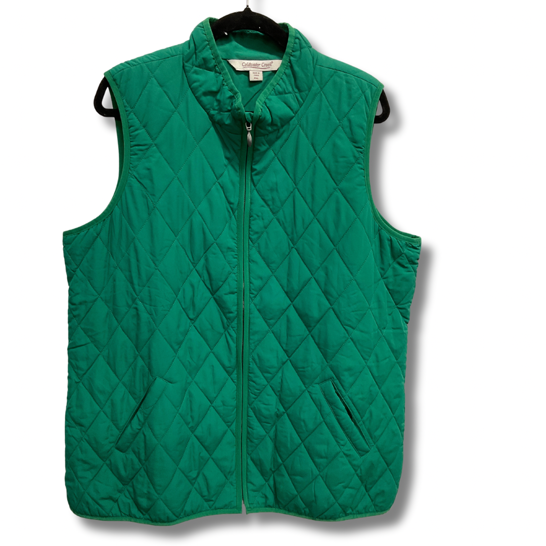 Vest Puffer & Quilted By Coldwater Creek In Green, Size: Petite   Xl