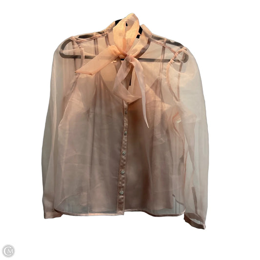 Blouse Long Sleeve By White House Black Market In Pink, Size: M