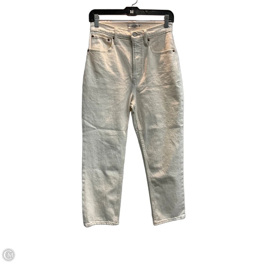 Jeans Straight By Abercrombie And Fitch In White Denim, Size: 6p