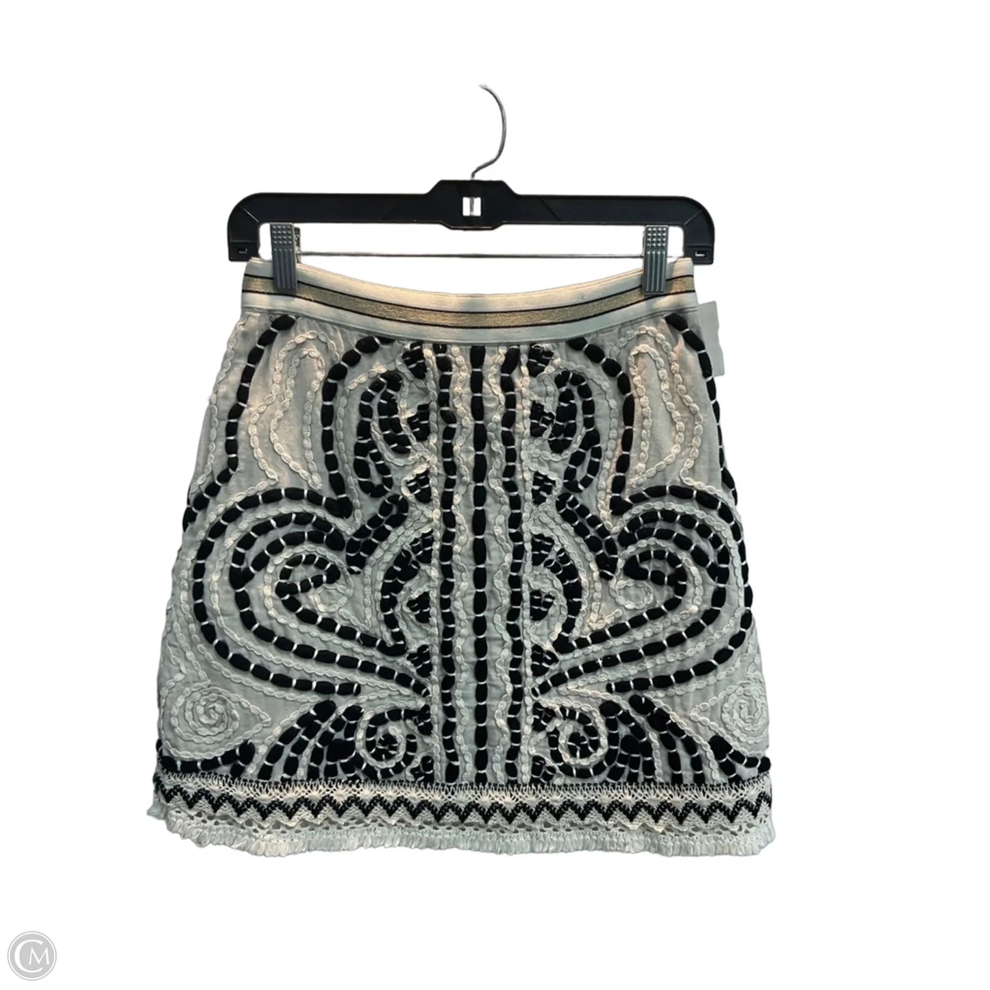 Skirt Mini & Short By Maeve In Black & Cream, Size: 2