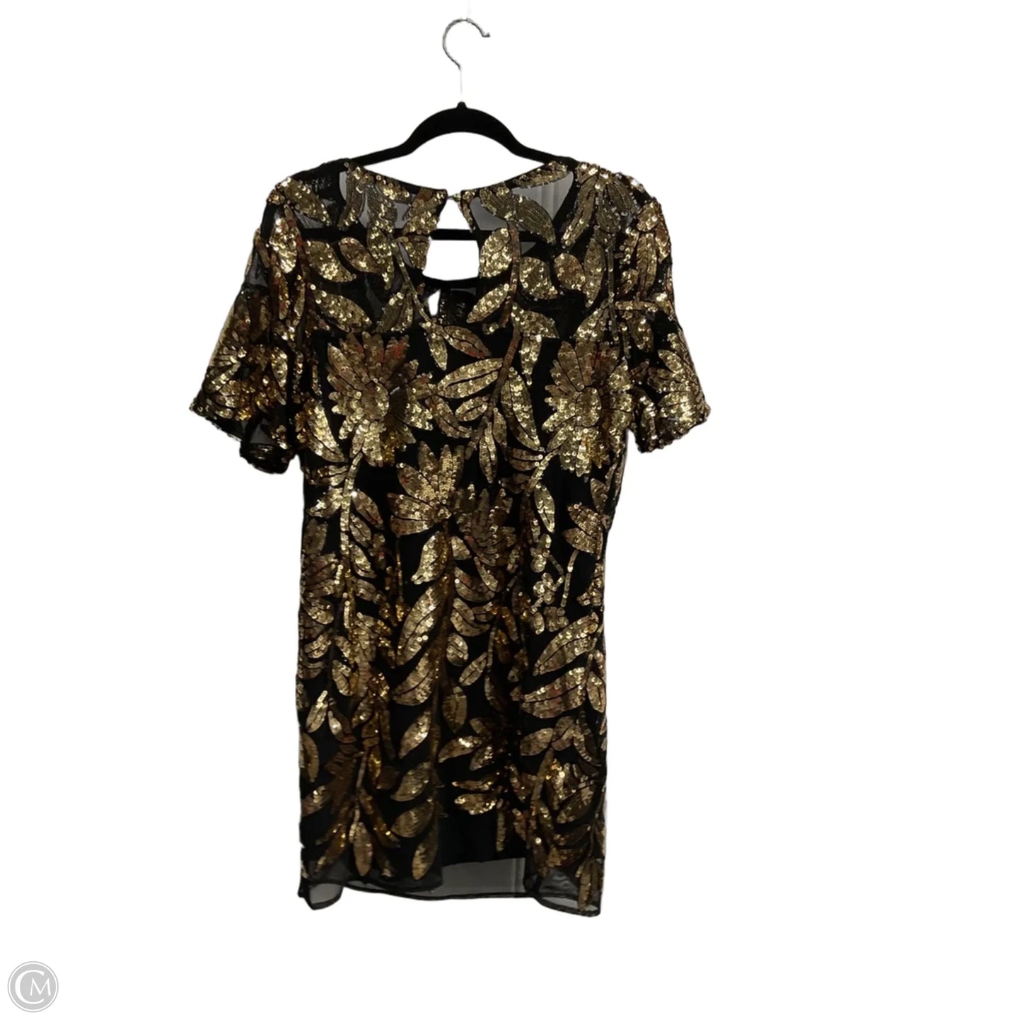 Dress Party Short By Maeve In Black & Gold, Size: M