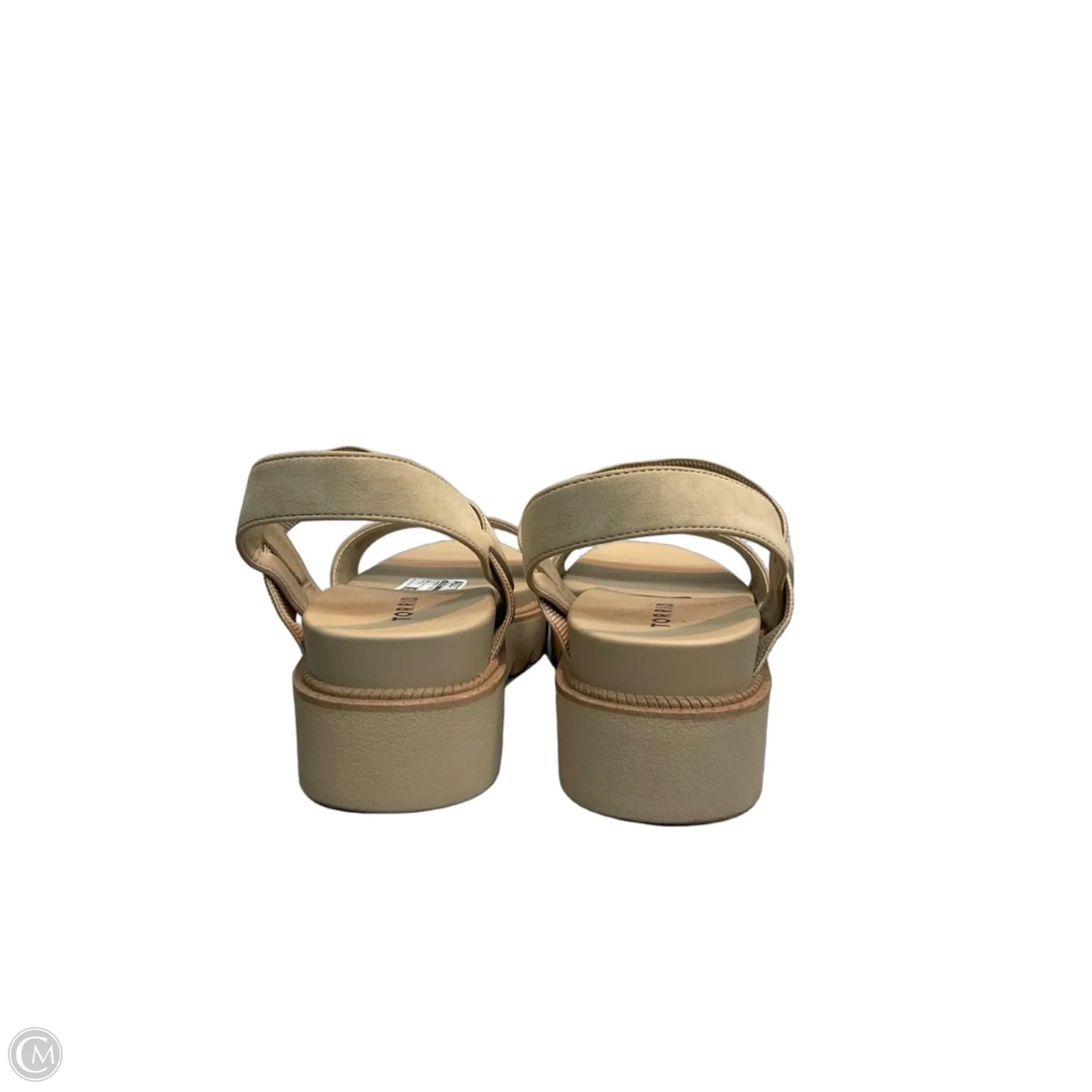 Sandals Heels Platform By Torrid In Tan, Size: 8
