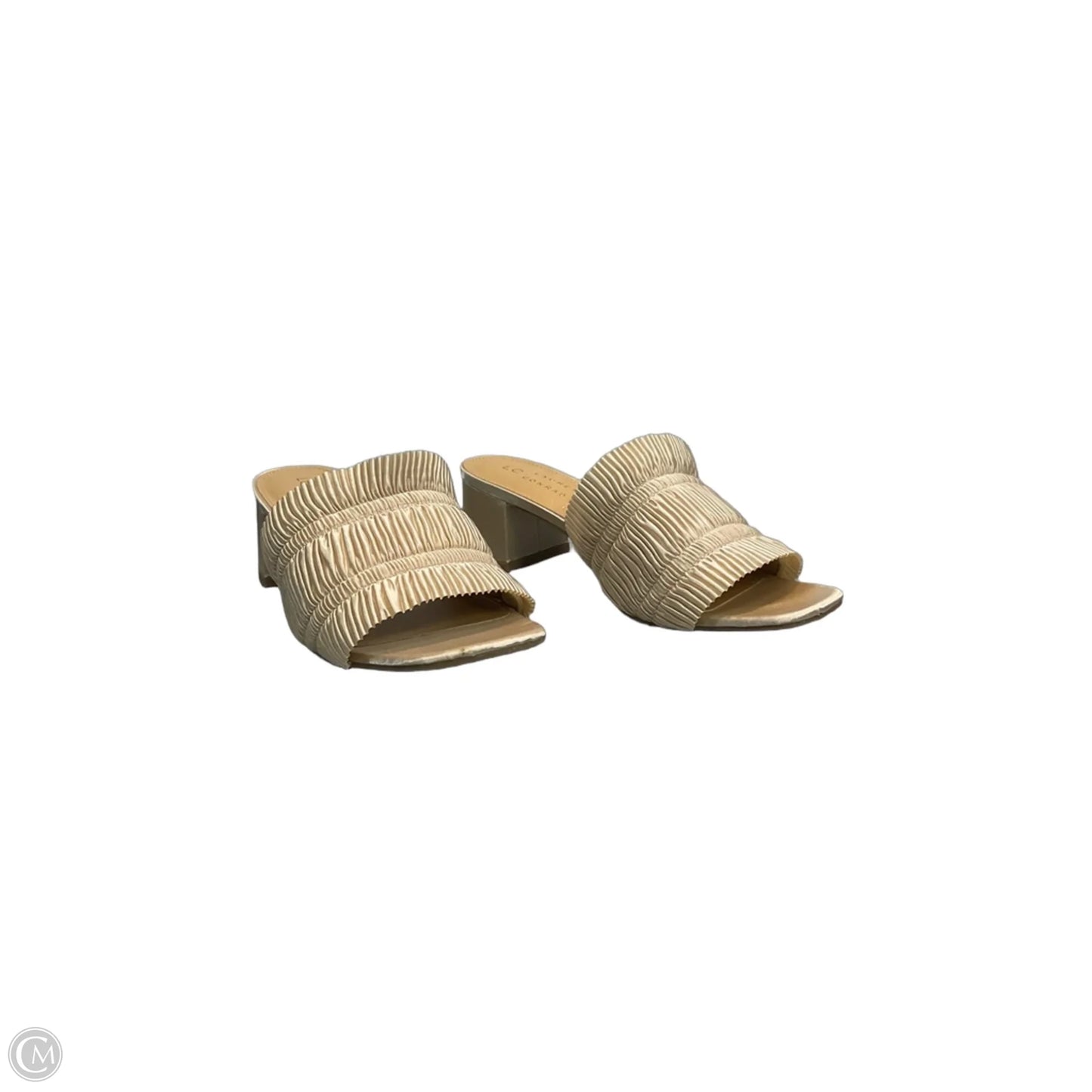 Sandals Heels Block By Lc Lauren Conrad In Cream, Size: 6.5