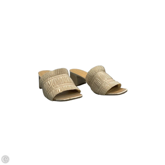 Sandals Heels Block By Lc Lauren Conrad In Cream, Size: 6.5