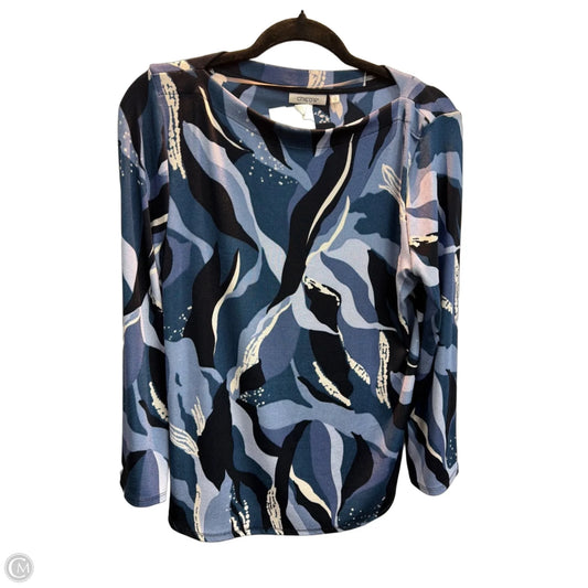 Top Long Sleeve By Chicos In Blue, Size: M