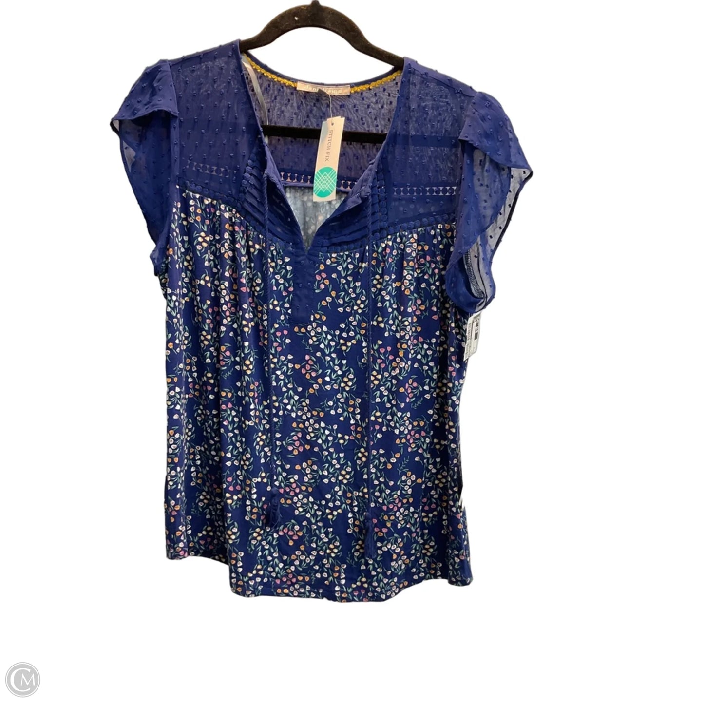 Top Sleeveless By Daniel Rainn In Blue, Size: M