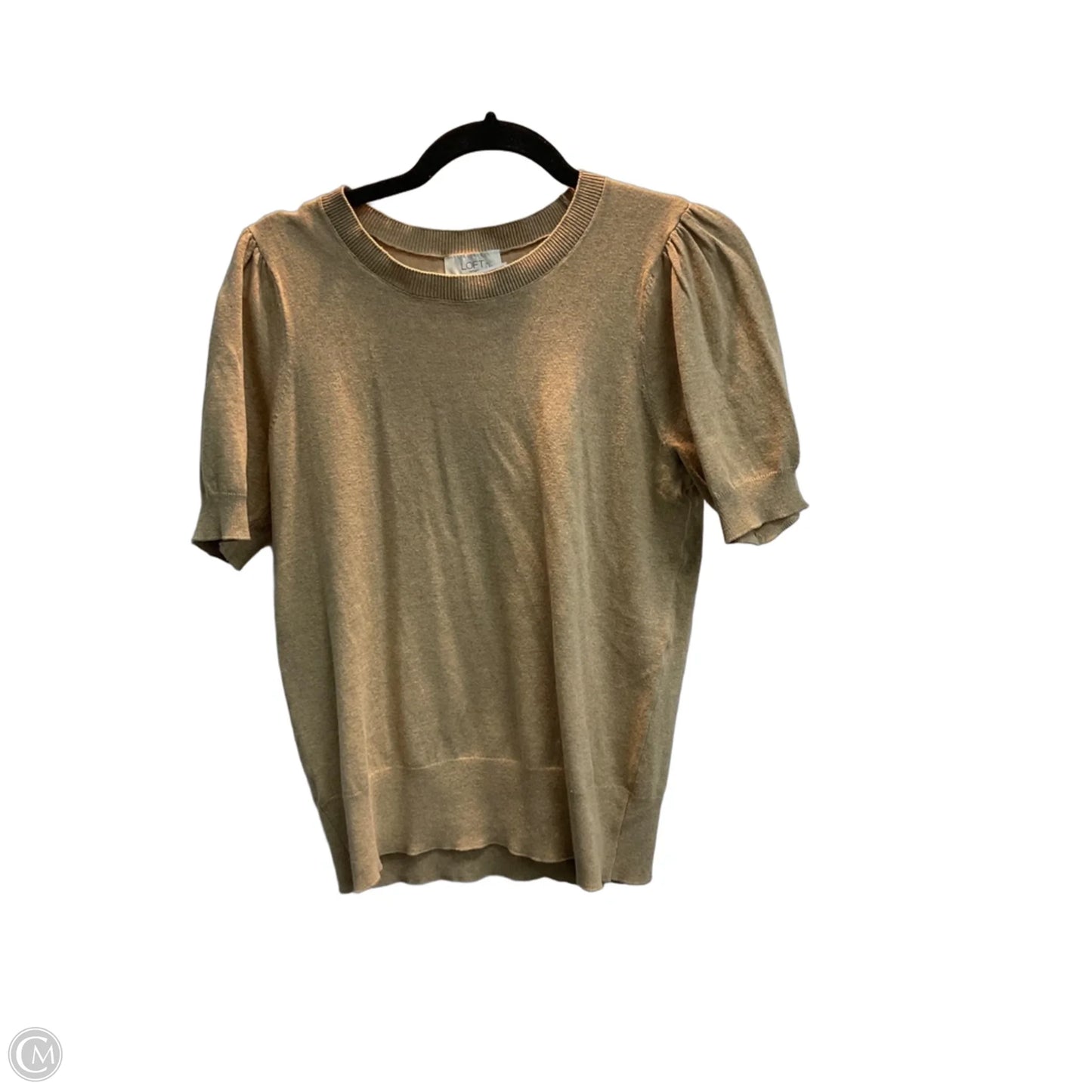 Sweater Short Sleeve By Loft In Brown, Size: S