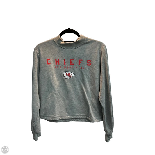 Sweatshirt Collar By Clothes Mentor In Grey, Size: M