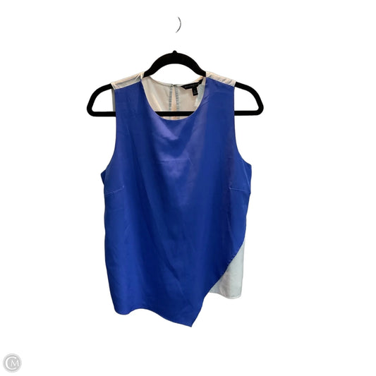 Top Sleeveless By Banana Republic In Blue & White, Size: M