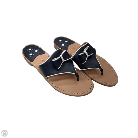 Sandals Flats By Jack Rogers In Navy, Size: 9