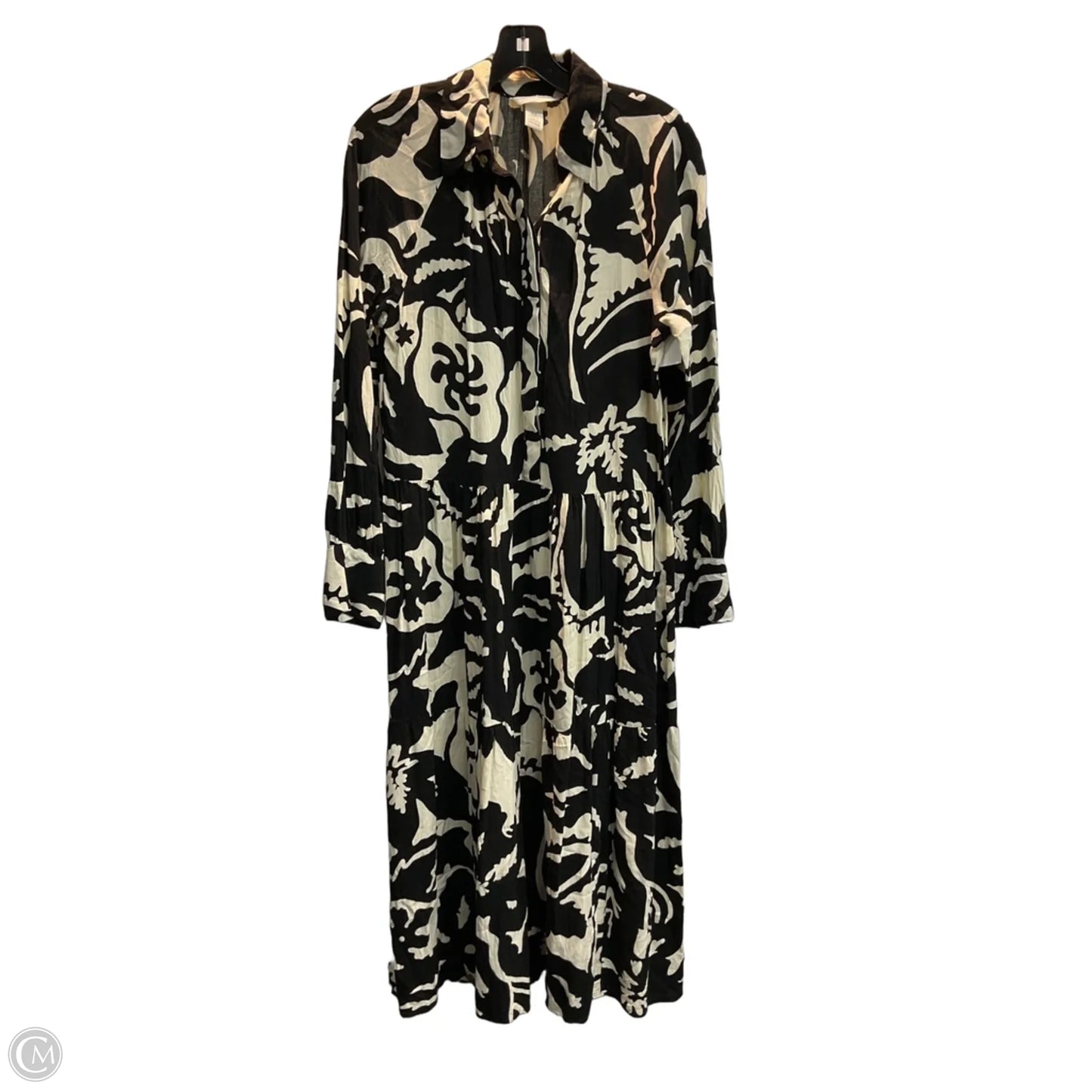 Dress Casual Maxi By H&m In Black & White, Size: Xs
