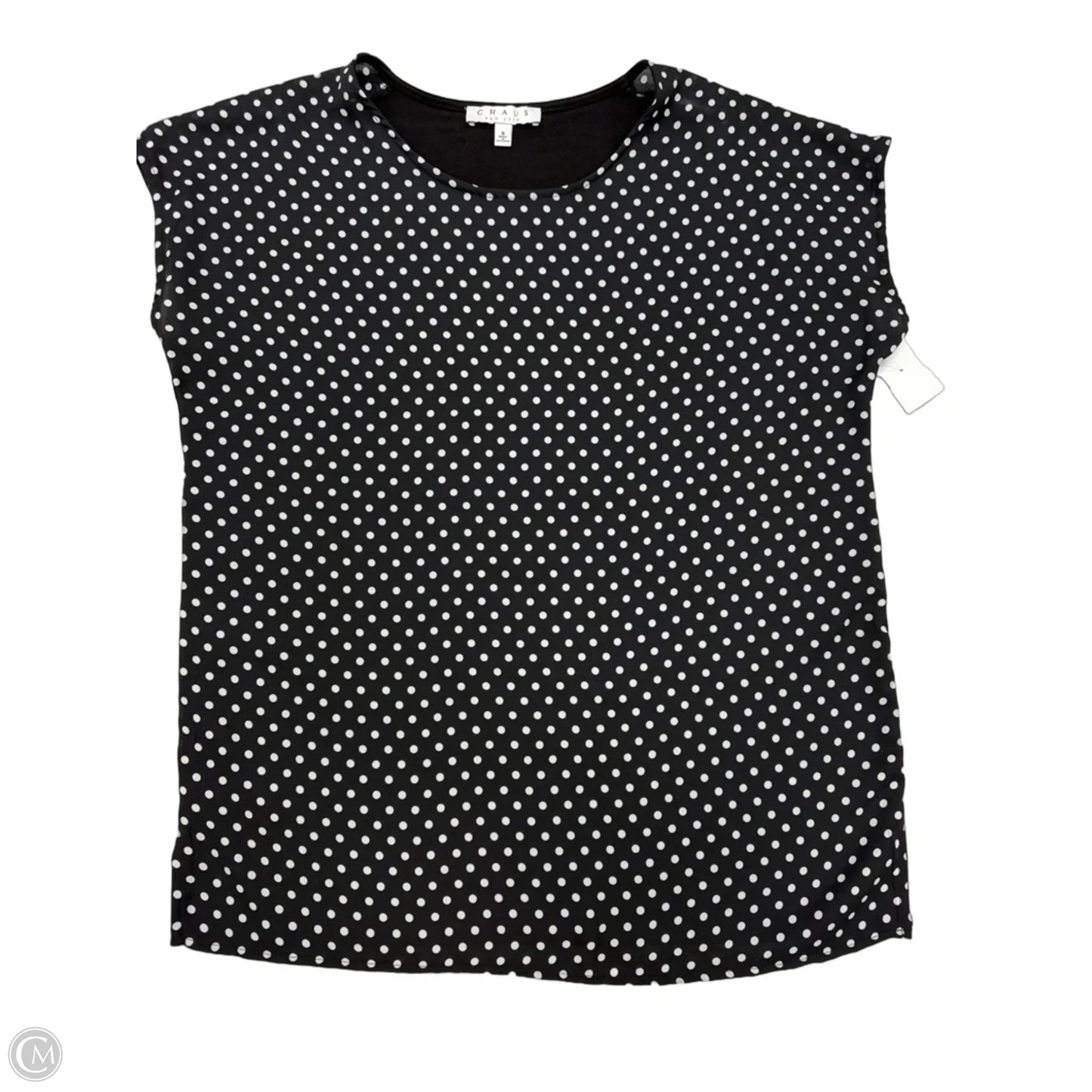 Top Sleeveless By Chaus In Polkadot Pattern, Size: S