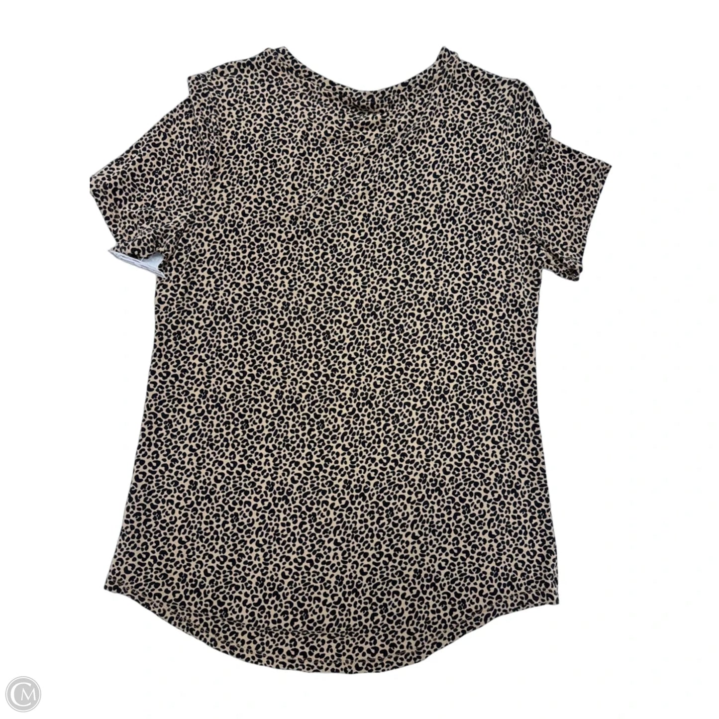 Top Short Sleeve Basic By Old Navy In Leopard Print, Size: S