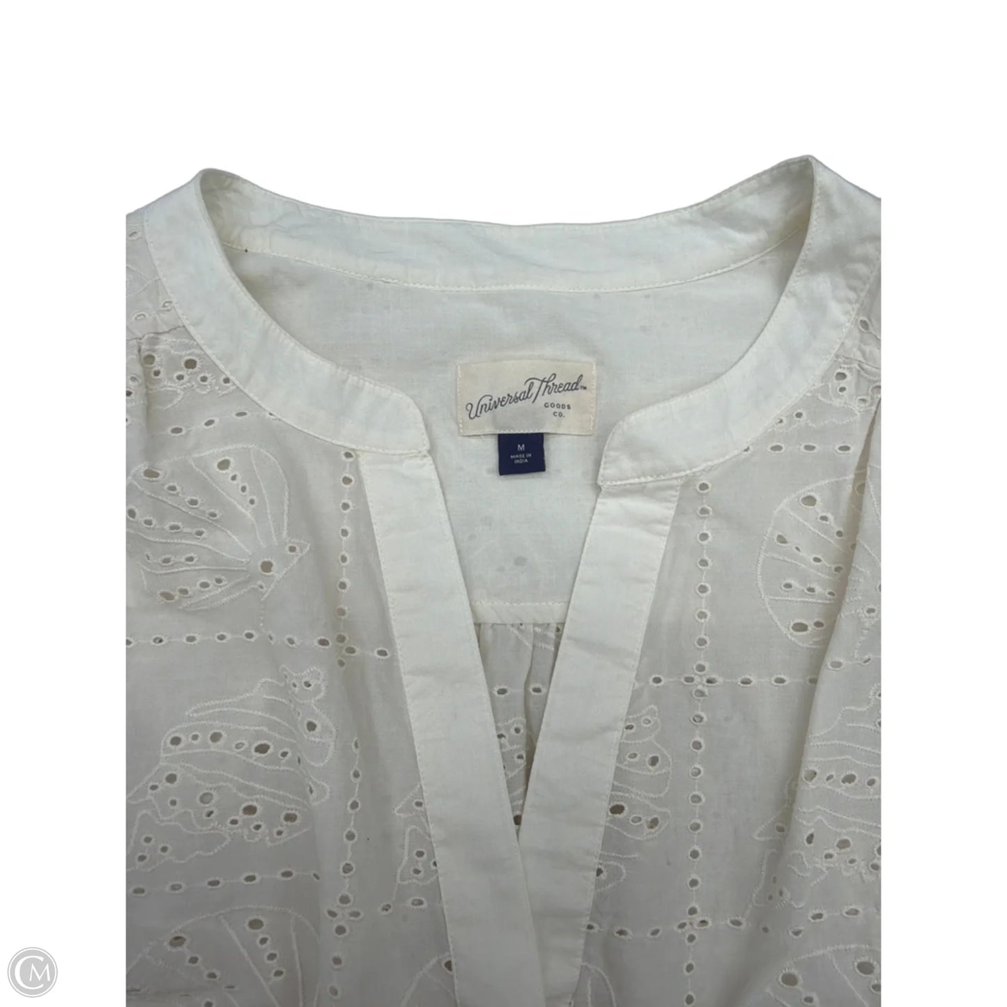 Blouse Long Sleeve By Universal Thread In Cream, Size: M