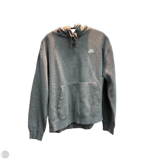 Athletic Sweatshirt Hoodie By Nike In Grey, Size: S