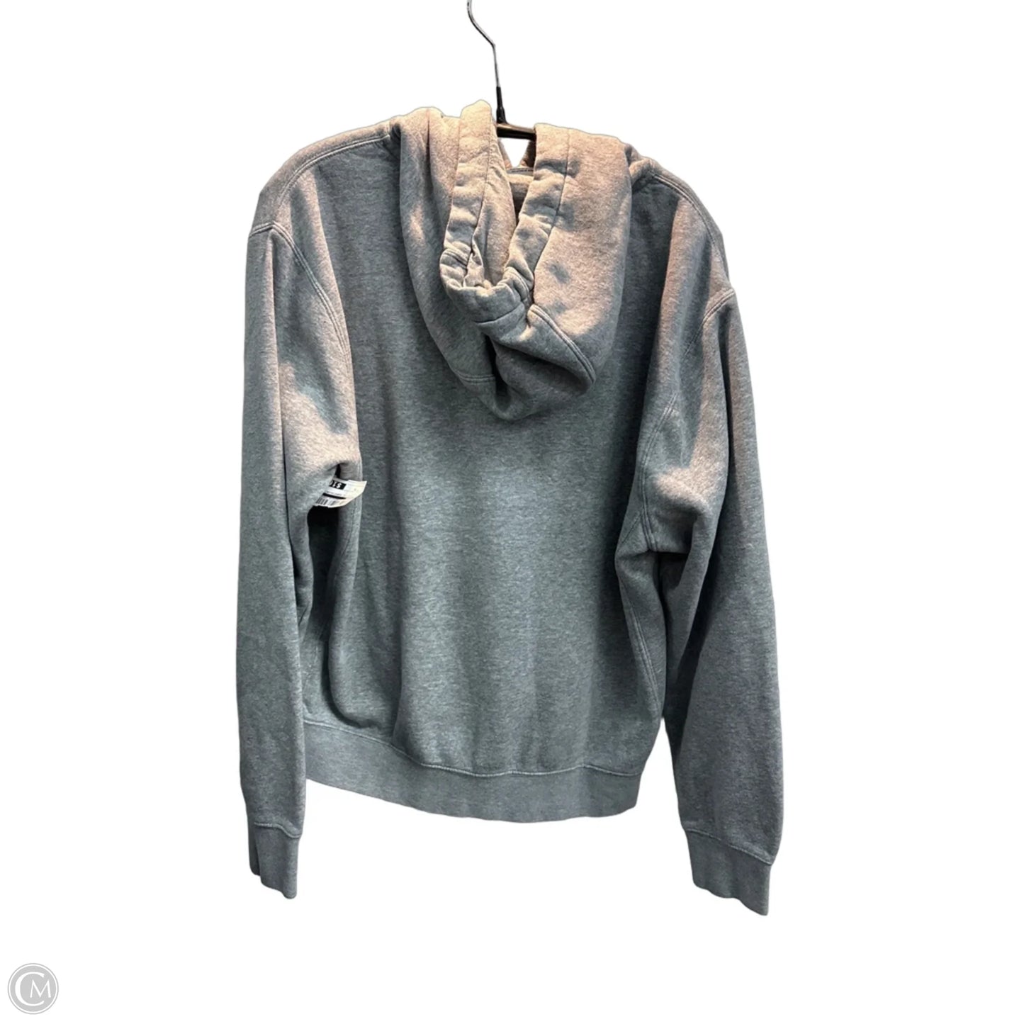 Athletic Sweatshirt Hoodie By Nike In Grey, Size: S