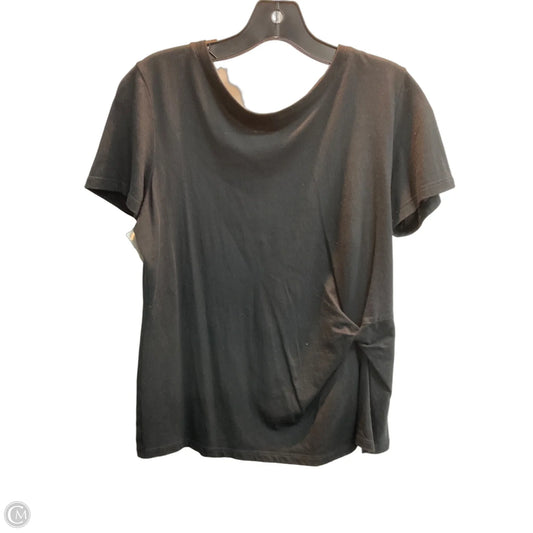 Top Short Sleeve By Banana Republic In Black, Size: S
