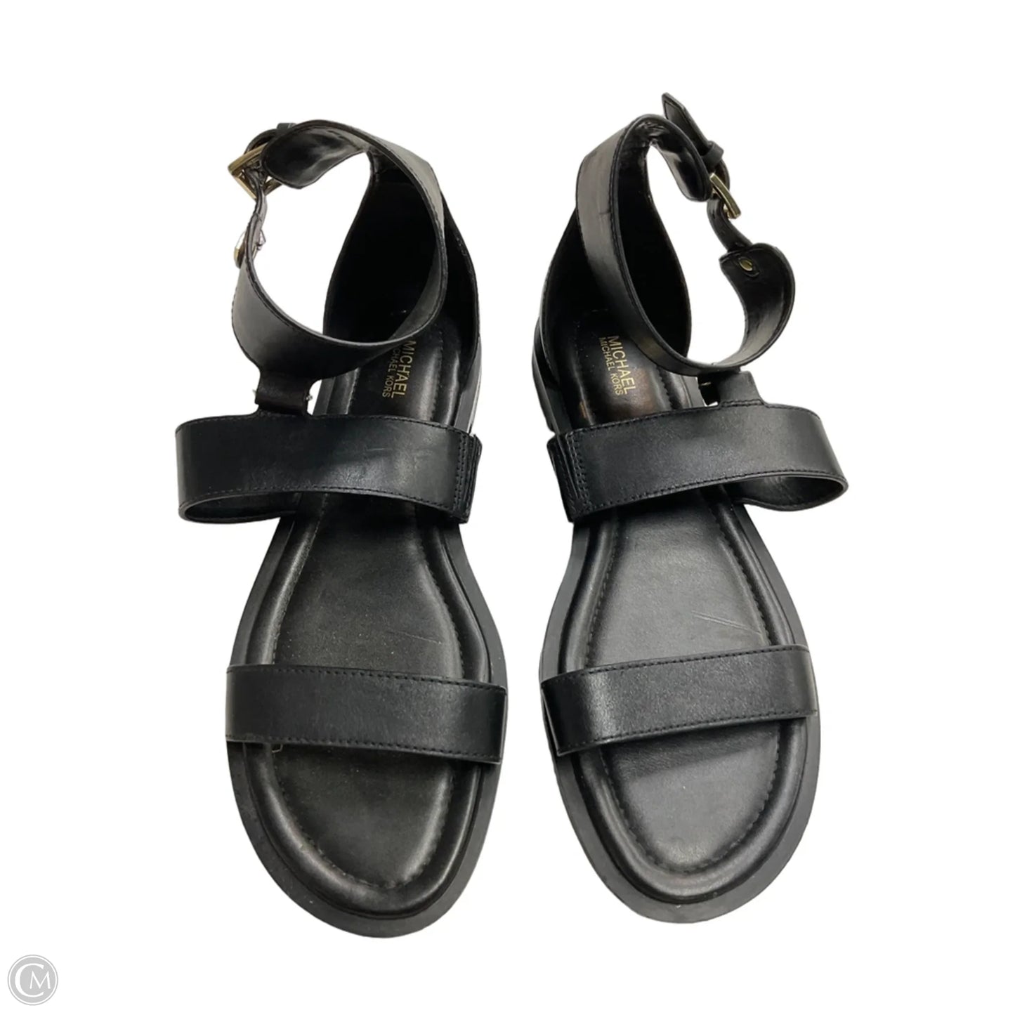 Sandals Flats By Michael By Michael Kors In Black, Size: 10