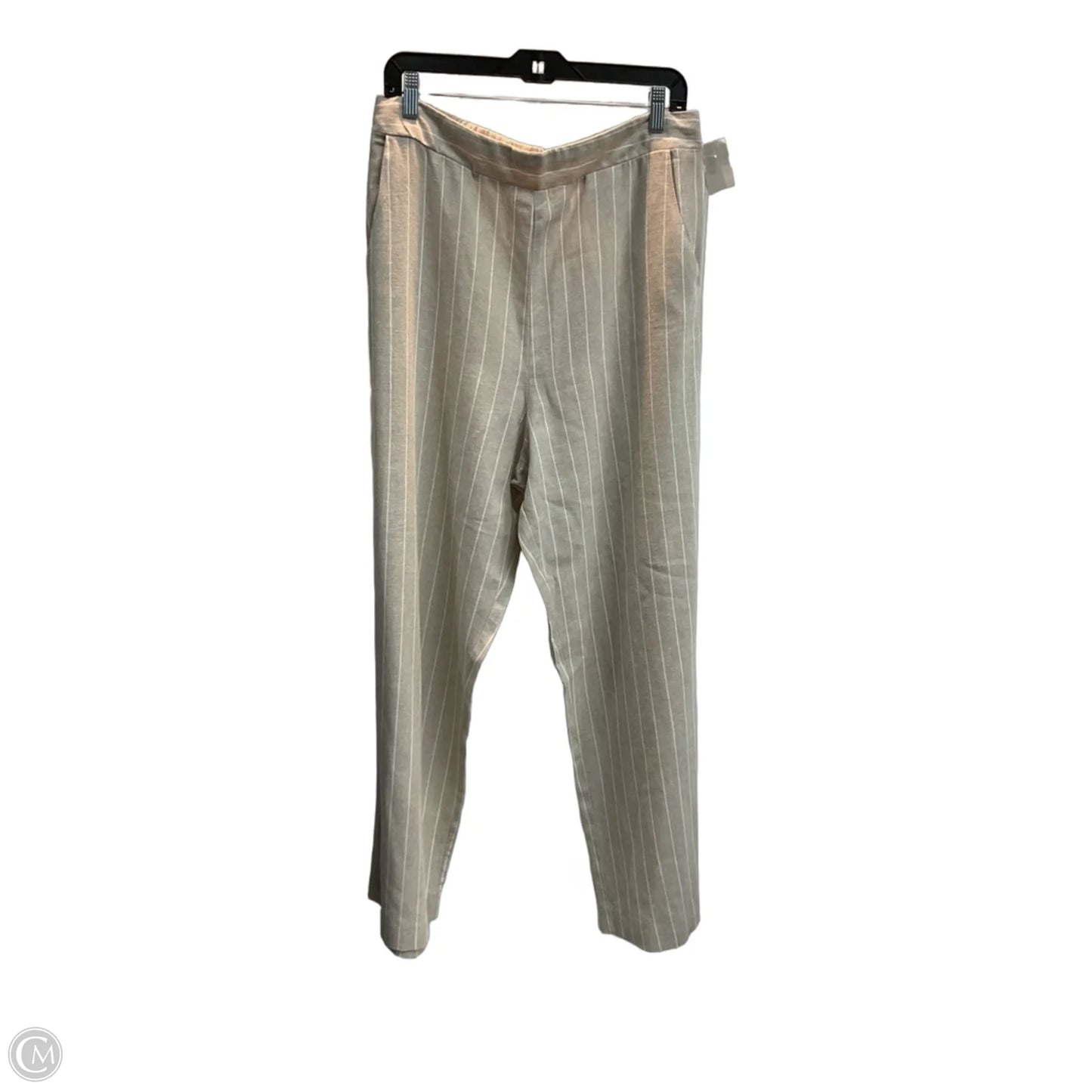 Pants Linen By H For Halston In Striped Pattern, Size: 12