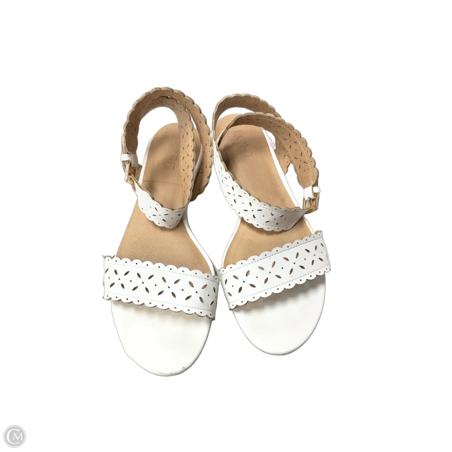 Sandals Flats By Loft In White, Size: 8.5