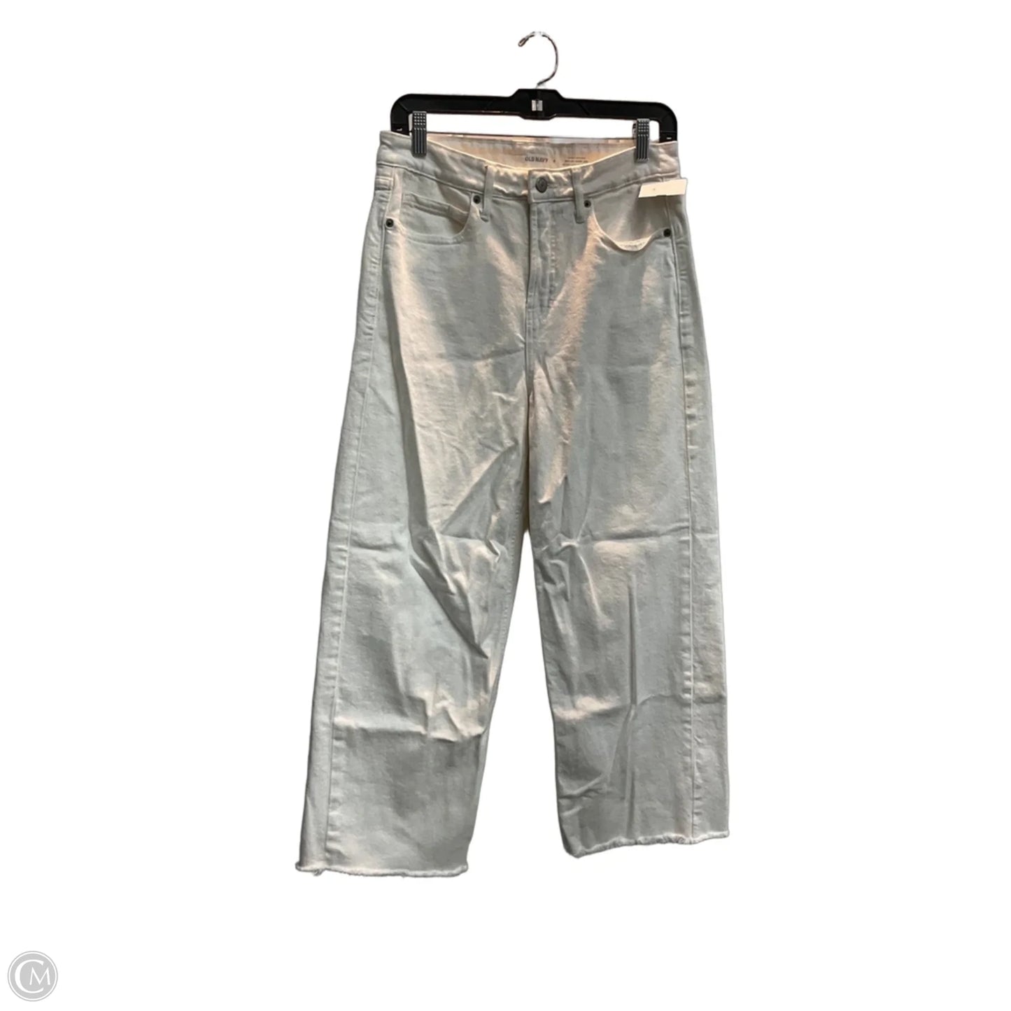 Jeans Straight By Old Navy In White Denim, Size: 6