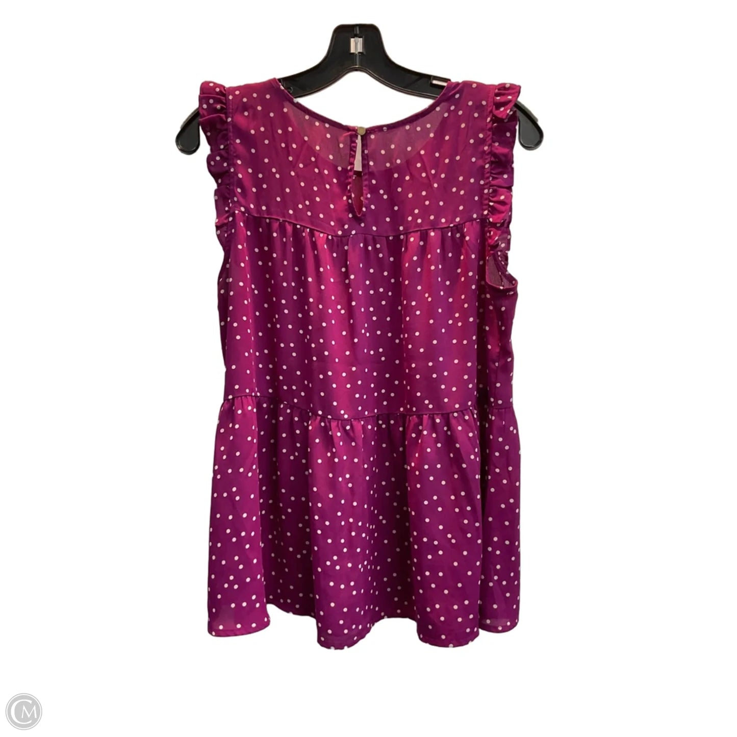 Top Sleeveless By Maurices In Polkadot Pattern, Size: M