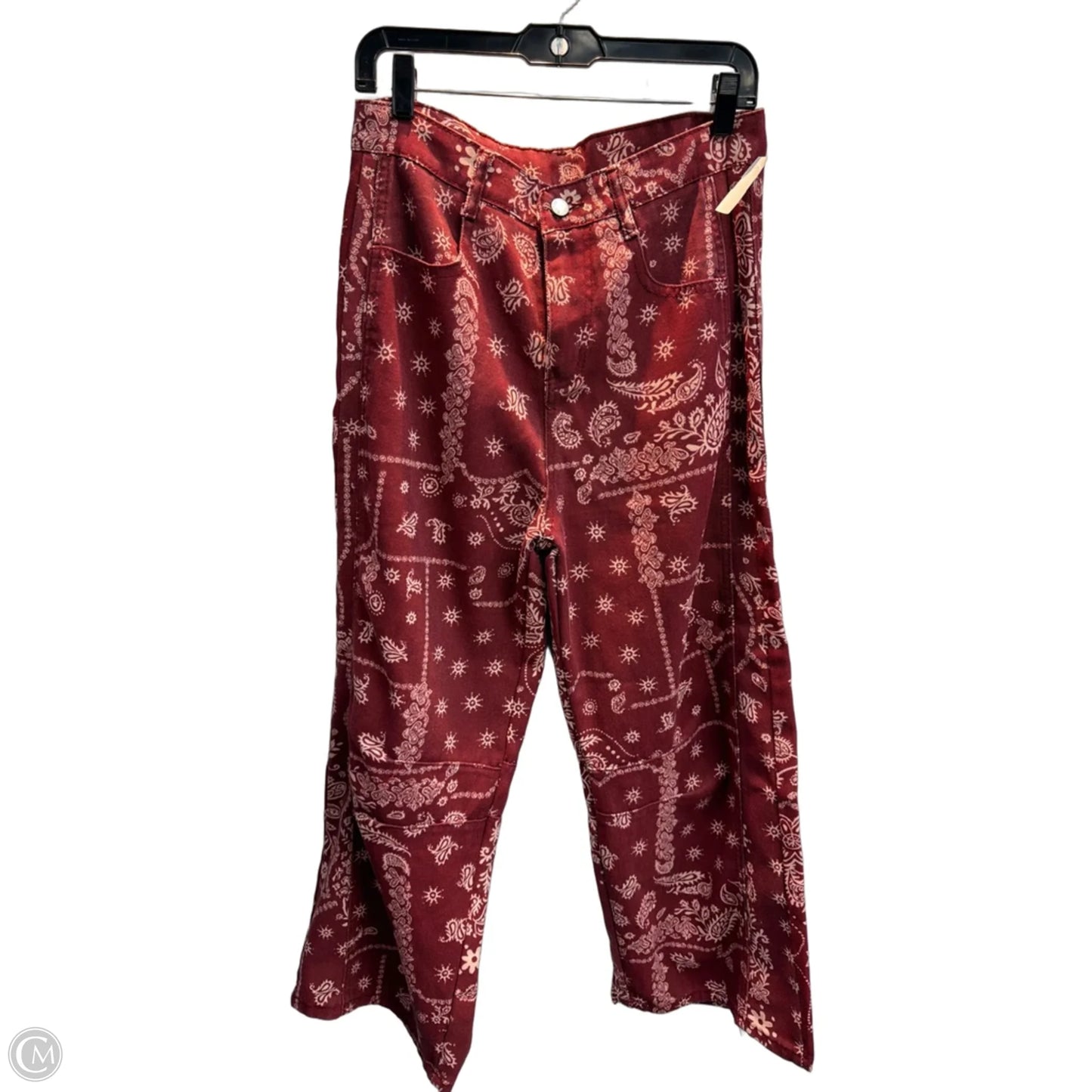 Jeans Wide Leg By Clothes Mentor In Red, Size: 12