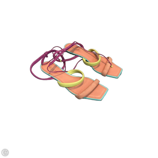Sandals Flats By Clothes Mentor In Multi-colored, Size: 9