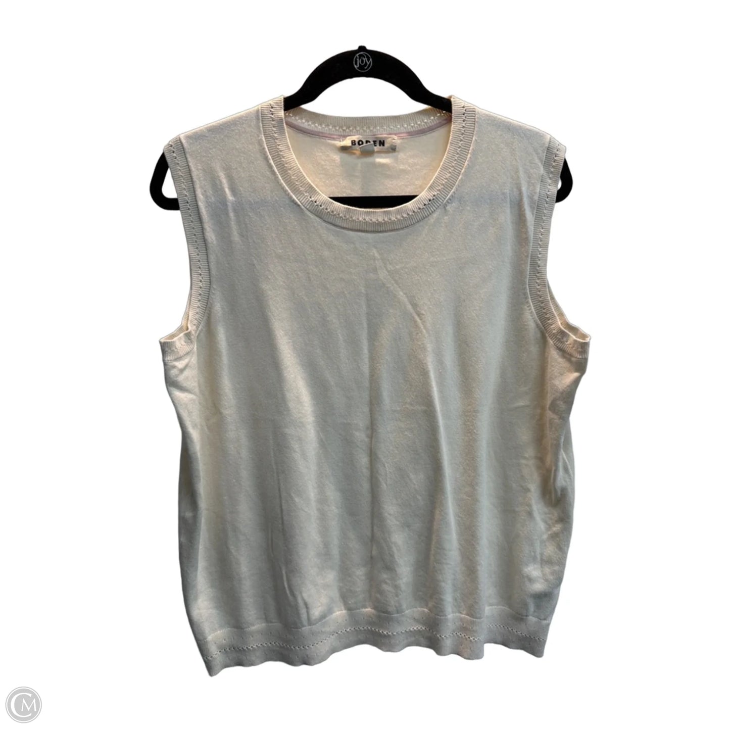 Top Sleeveless By Boden In Cream, Size: L