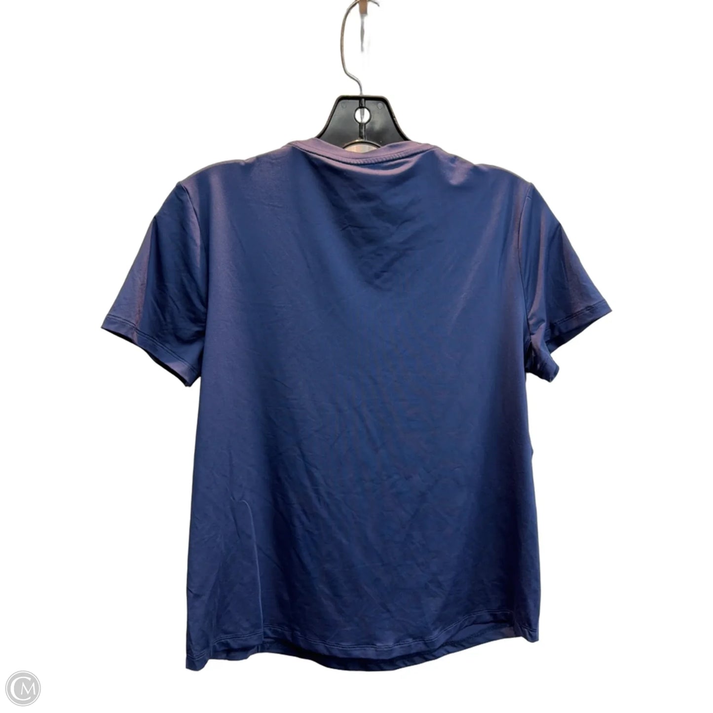 Athletic Top Short Sleeve By Nike In Navy, Size: S