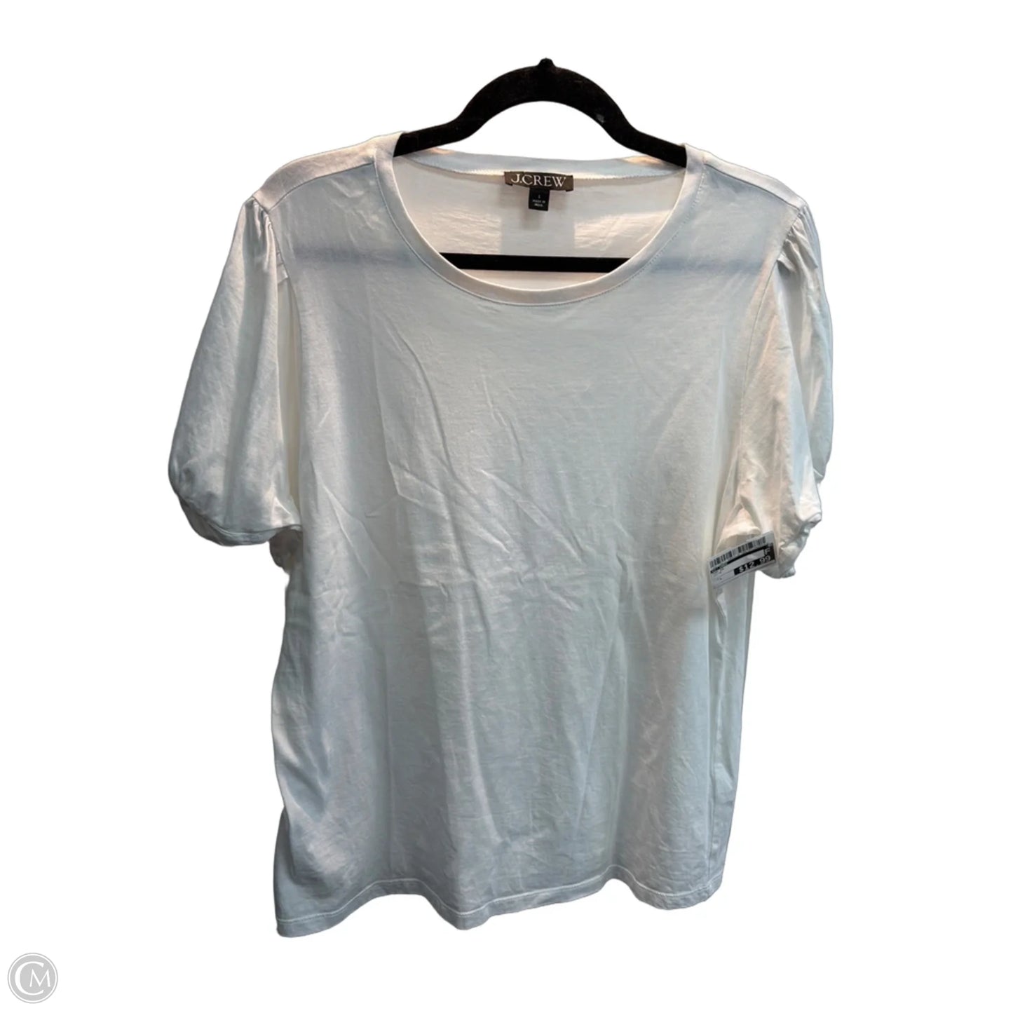 Top Short Sleeve By J. Crew In White, Size: L