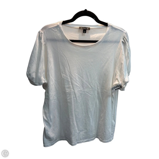 Top Short Sleeve By J. Crew In White, Size: L