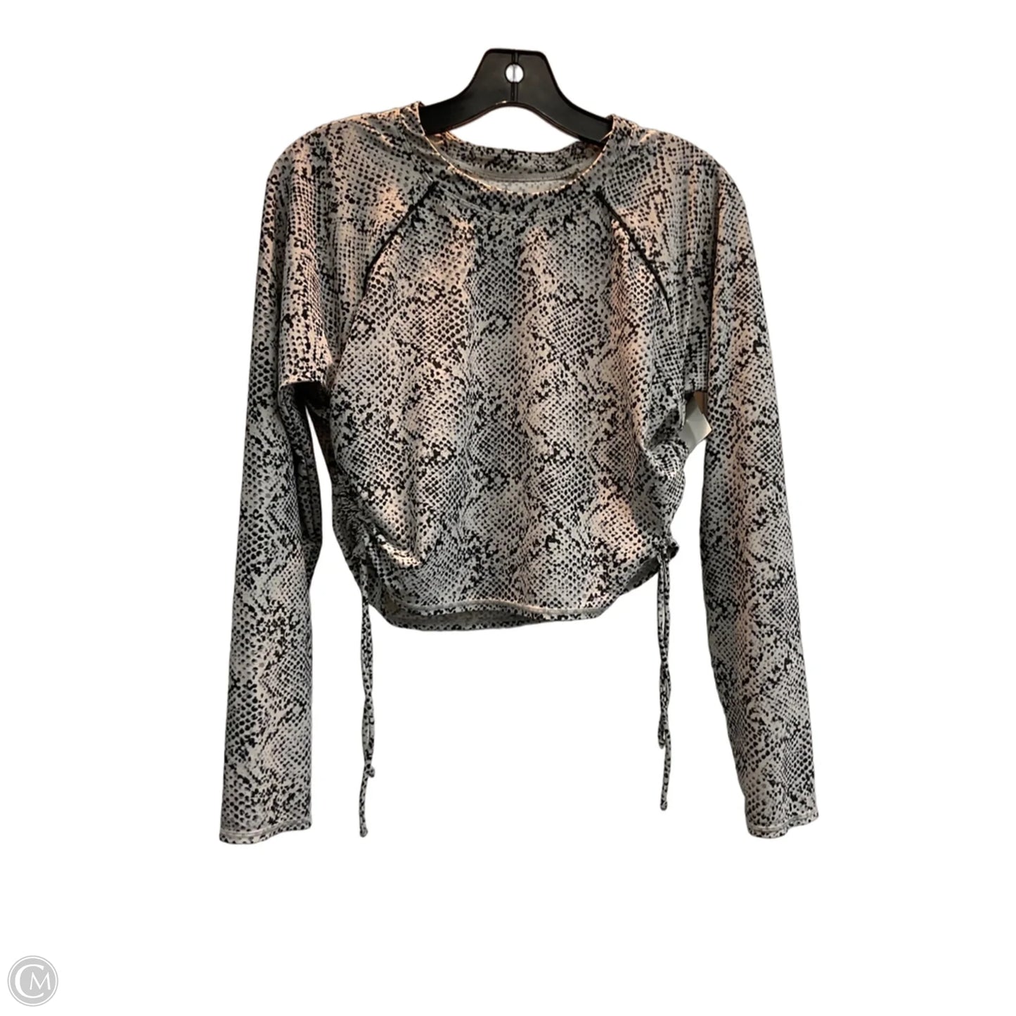 Athletic Top Long Sleeve Crewneck By All In Motion In Snakeskin Print, Size: Xl