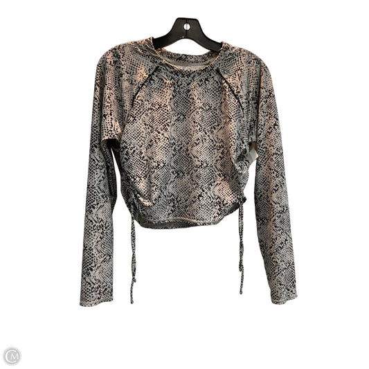 Athletic Top Long Sleeve Crewneck By All In Motion In Snakeskin Print, Size: Xl