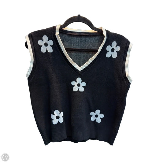 Vest Sweater By Clothes Mentor In Floral Print, Size: M