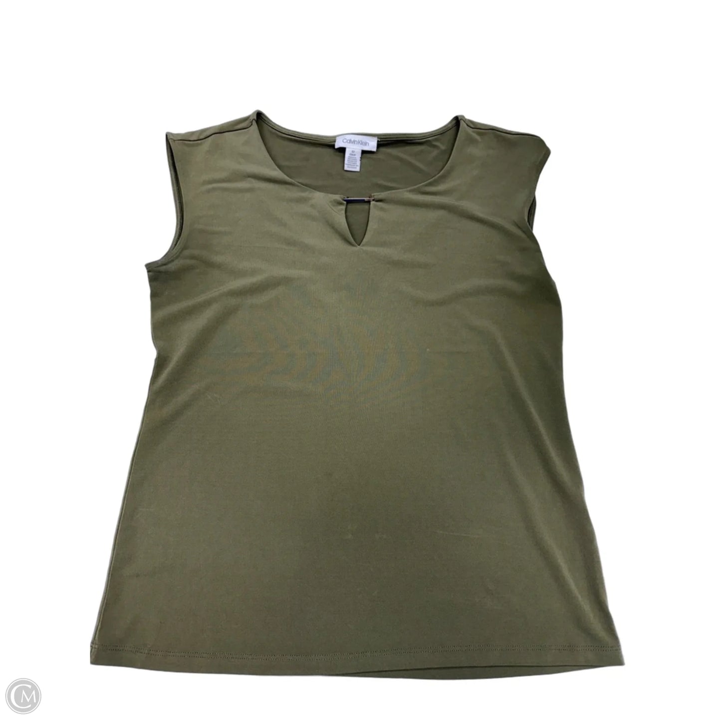 Top Sleeveless By Calvin Klein In Green, Size: S
