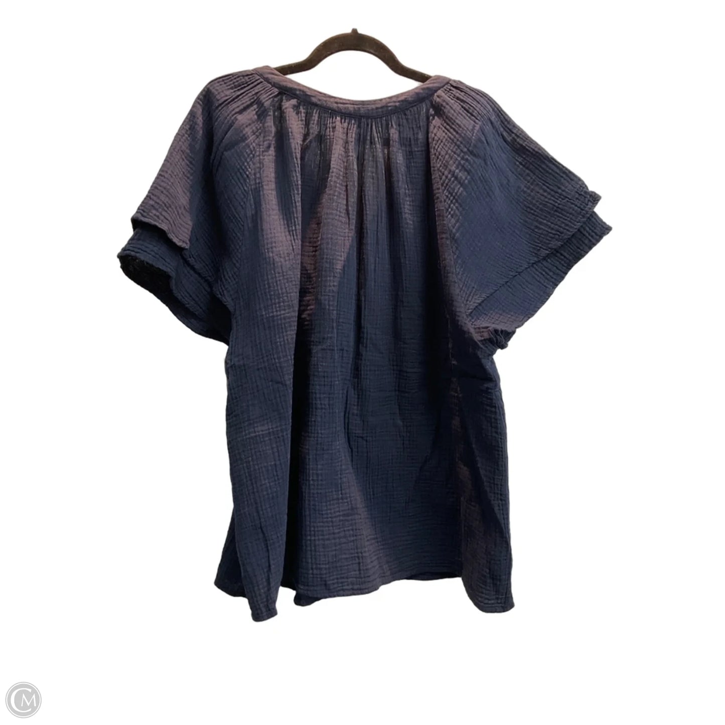 Top Short Sleeve By Cynthia Rowley In Navy, Size: 1x