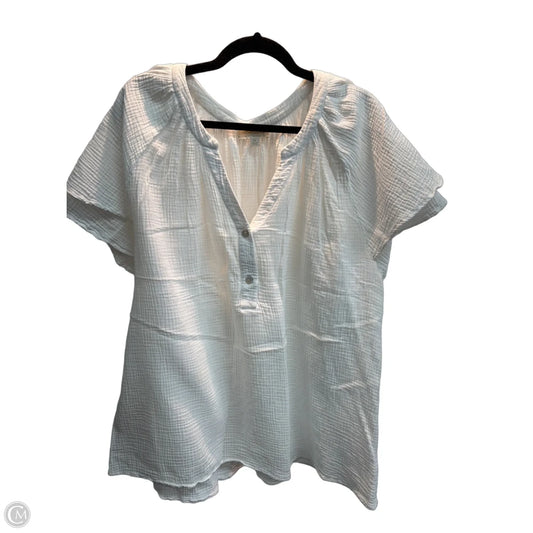 Top Short Sleeve By Cynthia Rowley In White, Size: 1x