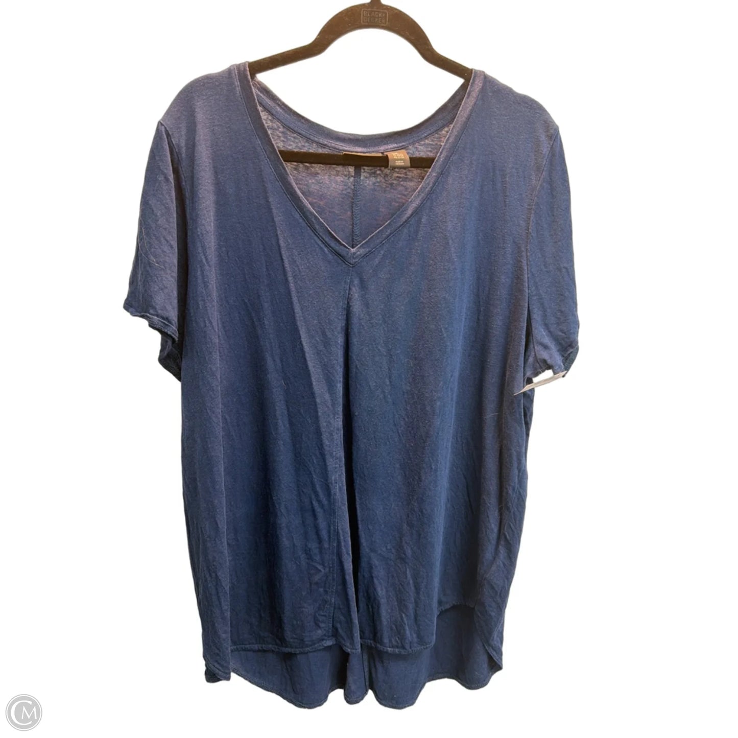 Top Short Sleeve Basic By Tahari In Navy, Size: 2x