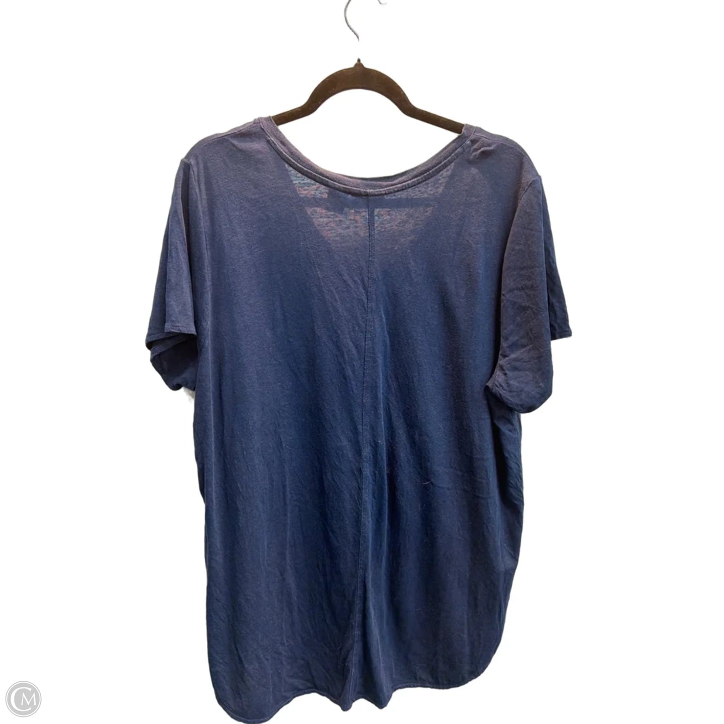 Top Short Sleeve Basic By Tahari In Navy, Size: 2x