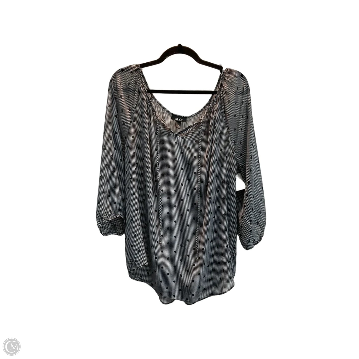 Top Short Sleeve By Alyx In Polkadot Pattern, Size: 1x