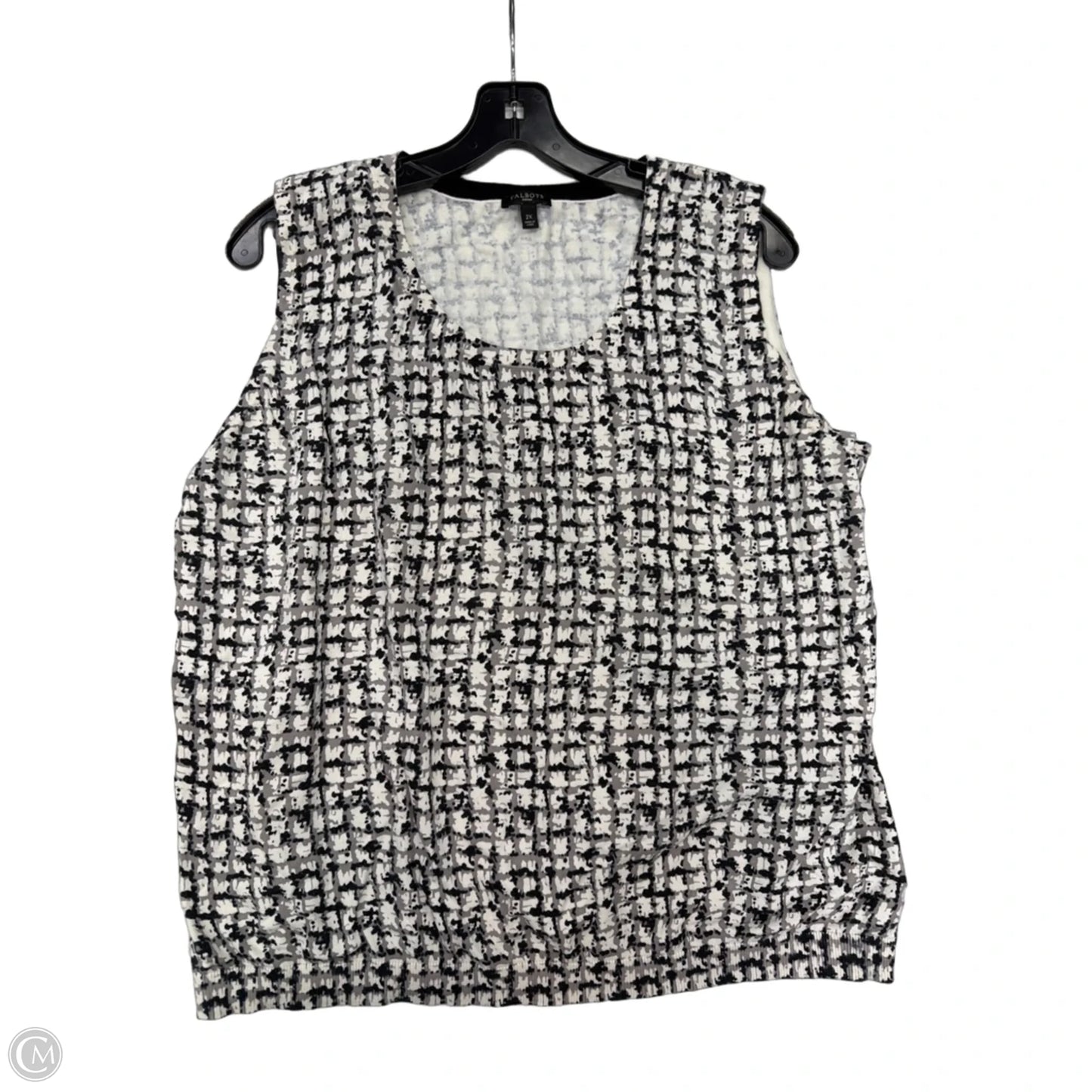 Top Sleeveless By Talbots In Geometric Pattern, Size: 2x