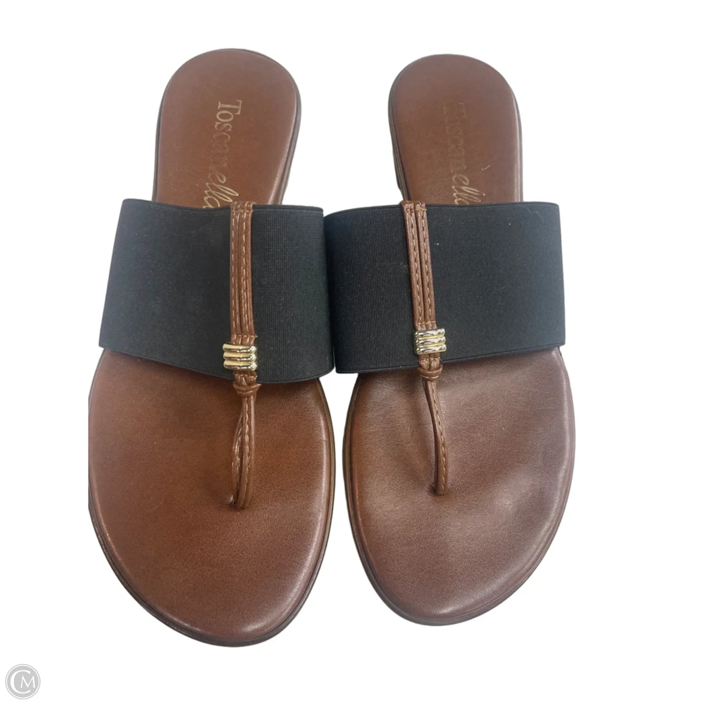 Sandals Flip Flops By Toscanella In Black, Size: 9