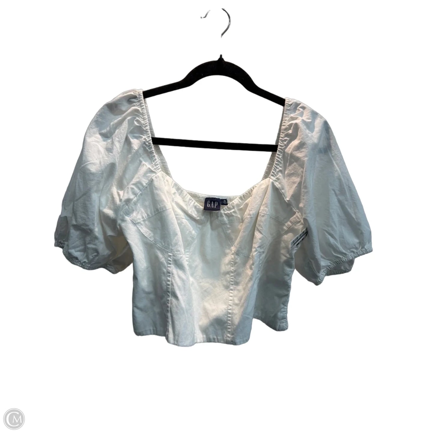 Top Short Sleeve By Gap In White, Size: Xl