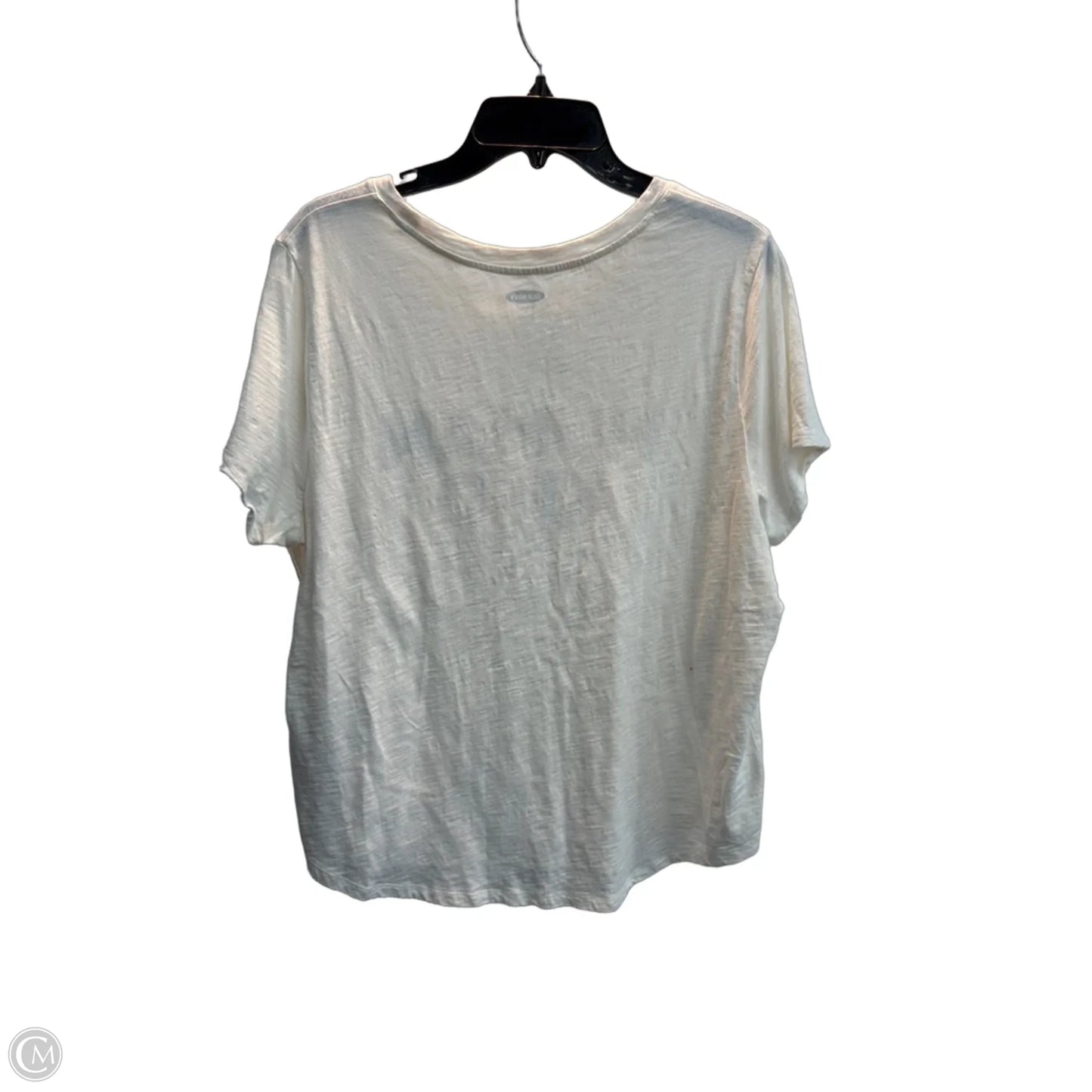 Top Short Sleeve Basic By Old Navy In Cream, Size: Xl